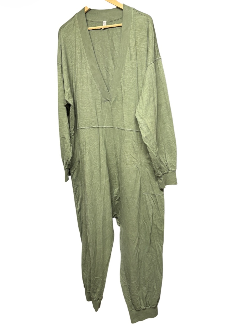 Free People Intimately | Just Because Onesie Jumpsuit Olive Green Slouchy | XL - Picture 3 of 6